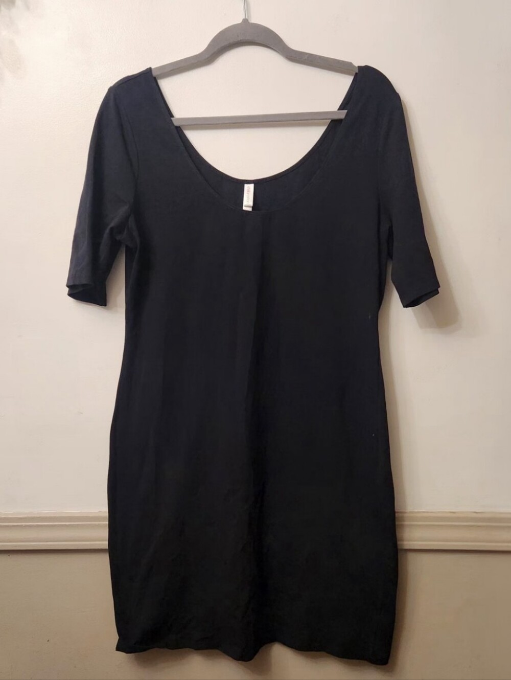 Xhilaration Black Scoop Neck Short Sleeve Mini Dress